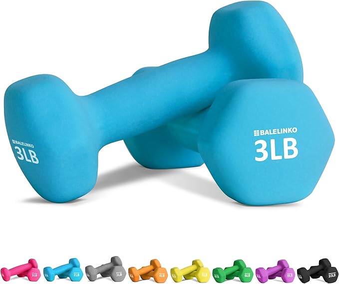 Balelinko Home Gym Equipment Workouts Strength Training Weight Loss Pilates Weights Yoga Sets Weights for Women, Men, Seniors and Youth