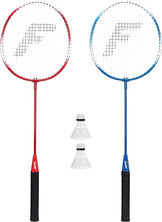 Franklin Sports Badminton Racket + Birdie Set - Replacement Badminton Equipment for Kids + Adults - 2 Player - 4 Player Badminton Racket Sets