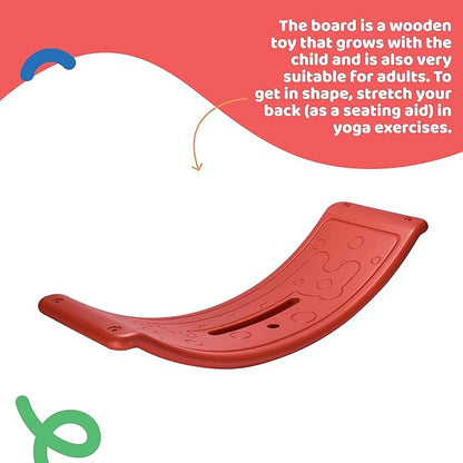 Dazmers Wooden Wobble Balance Board - For Kids, Toddlers, and Children to Improve Balance and Coordination - Sturdy Wooden Construction - Fun and Engaging Balancing Toy - classroom wobble board toys