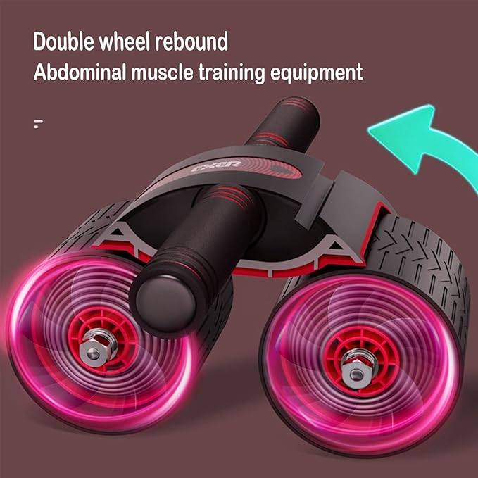 AB Wheel Roller with Automatic Rebound Assistance and Resistance Springs Perfect Home Gym Equipment for Men Women Abdominal Exercise Abdominal Fitness