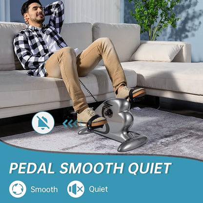 Electric Mini Exercise Bike Motorized Pedal Exerciser is a Low-Impact, Resistance-Free Fitness and Rehabilitation Device. This Under-Desk Bicycle Pedal Exerciser is Your Ideal Fitness compani