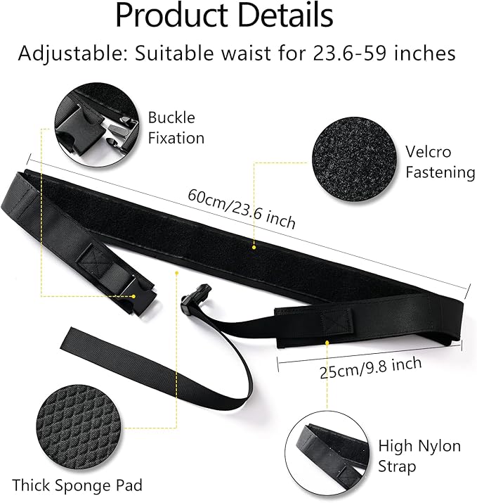 Hip Thrust Belt, Exercise Booty Belt for Hip Thrust Use with Dumbbells, Kettlebells, Plates, With Slip-Resistant Padding Protects Your Hips for the Gym, Home, Workouts