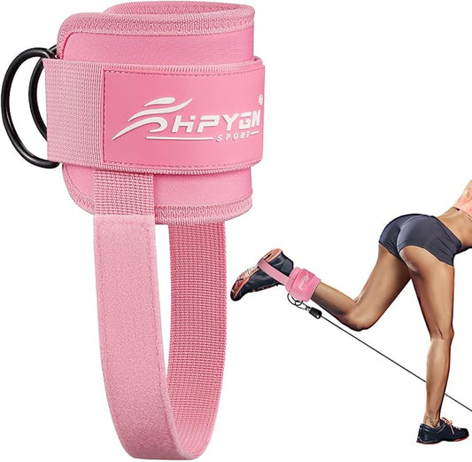 Ankle Strap for Cable Machine, Padded Ankle Straps for Cable Machine Kickbacks, Glute Workouts, Leg Extensions, Curls, Booty Hip Abductors Exercise, Adjustable Comfort Ankle Cuff for Gym