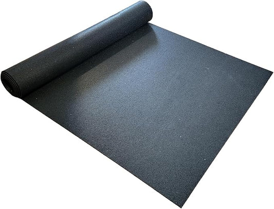 Rubber King Multi-Purpose Exercise Mat - 100% Recycled Thick Rubber Mat for Home Gym Flooring, Non-Slip, Low-Odor Durable Workout Mat for Indoor/Outdoor, Shoe-Friendly