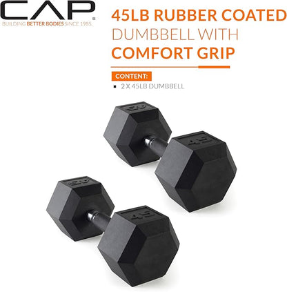 CAP Barbell Coated Dumbbell Weight Pairs | Multiple Options