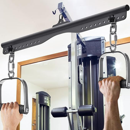 SELEWARE LAT Pull Down Bar Cable Machine Attachment 18"/28"/38" Multi-Grip