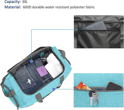 Water Resistant Sports Gym Travel Weekender Duffel Bag with Shoe Compartment