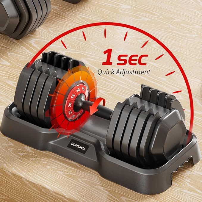 VEICK 55 lbs Adjustable Dumbbell