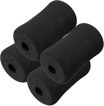 Sponge Foam Foot Pad Roller 2 Pair, Used for Replacing Gym Exercise Equipment, Suitable for 1-inch Rod (Foam 5.3" X 2.9" ；Od X 0.87" Id)