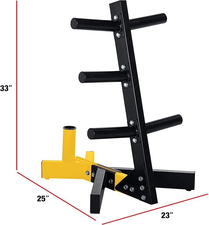 CAP Barbell Olympic Plate Tree Storage Rack, Multiple Colors