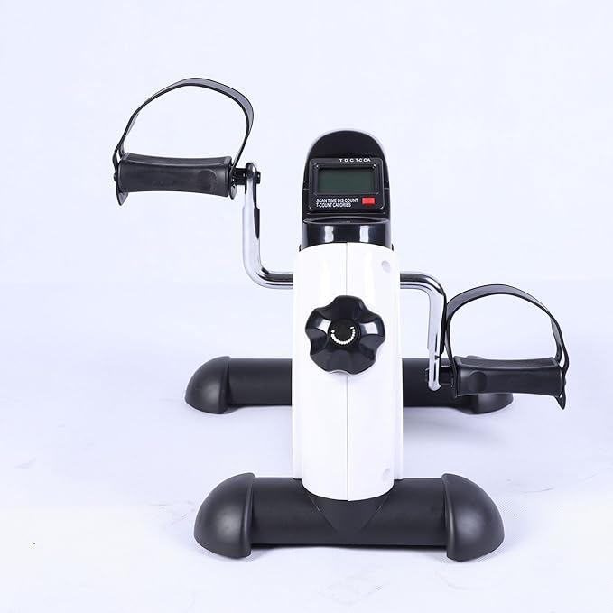 Portable Exercise Pedal Bike for Legs and Arms, Mini Exercise Peddler with LCD Display