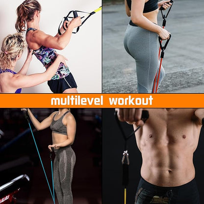 Resistance Bands, Resistance Band Sets, Exercise Bands with Handles, Exercise Bands, Exercise Bands for Men and Women, Leg Ankle Bands for Muscle Training, Body Sculpting, Physiotherapy