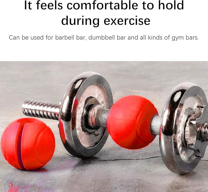 2Pcs Barbell Grips Round Thick Silicone Dumbbell Adapter Balls