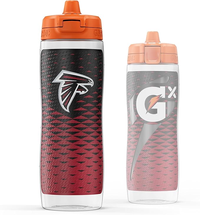 Gatorade Gx NFL Non-Slip Squeeze Bottles, 30 fl oz, Gx Hydration System