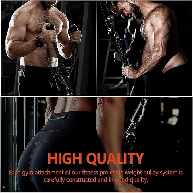 Pulley Cable Machine Men Women Professional Muscle Strength Fitness LAT and Lift Pulley System Weight Home Gym Equipment for Triceps Pull Down, Biceps Curl, Back, Forearm, Shoulder