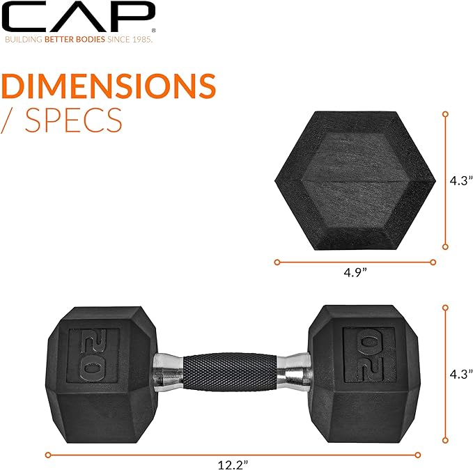 CAP Barbell Coated Dumbbell Set | 50lbs, 100lbs, 150lbs | Multiple Options