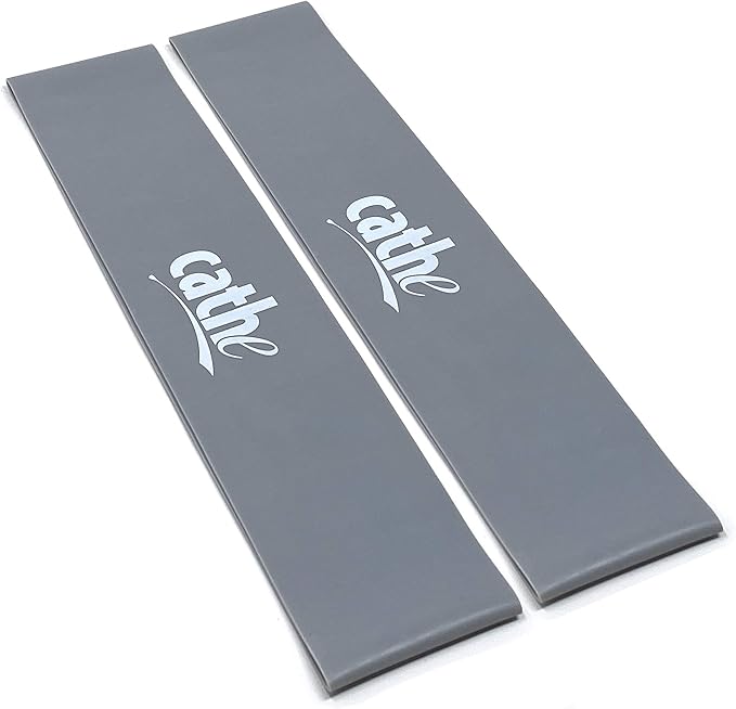 Cathe (2-Pack) Extra-Smooth TPE Gray Extra-Heavy Tension Firewalker Resistance Band Loops - Perfect for Shaping, Legs & Glutes As Well As Upper Body Strength, Yoga, & Therapy Exercises