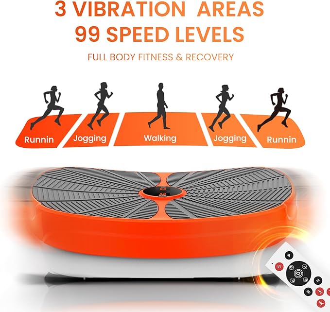 Fitness Vibration Plate Exercise Equipment Whole Body Shape Exercise Machine Vibration Platform Fit Massage Workout Trainer,Max User Weight 330lbs