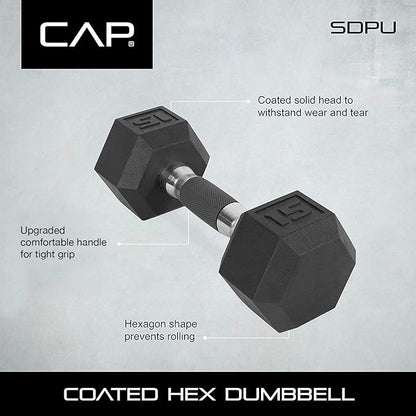 CAP Barbell Coated Dumbbell Weights with Comfort Grip