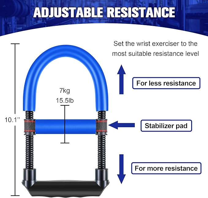 Dreyoo 2 Pack Wrist and Forearm Strengthener, Adjustable Wrist Arm Wrestling Exerciser for Improving Strength or Therapeutic Strengthening, Gym Arm Grip Workout Strength Trainer Hand Developer