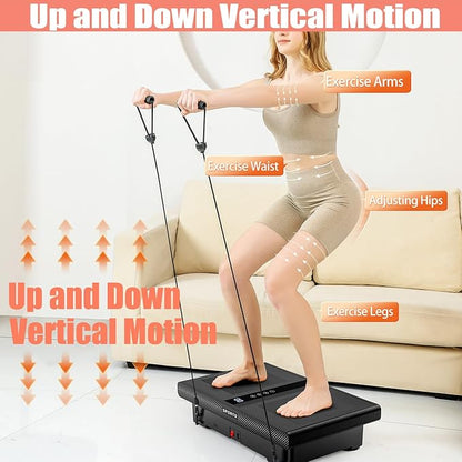 Up Down 3D Vibration Plate Exercise Machine Whole Body Workout Vibrate Fitness Platform Lymphatic Drainage Machine for Weight Loss Shaping Toning Wellness Home Gyms Workout