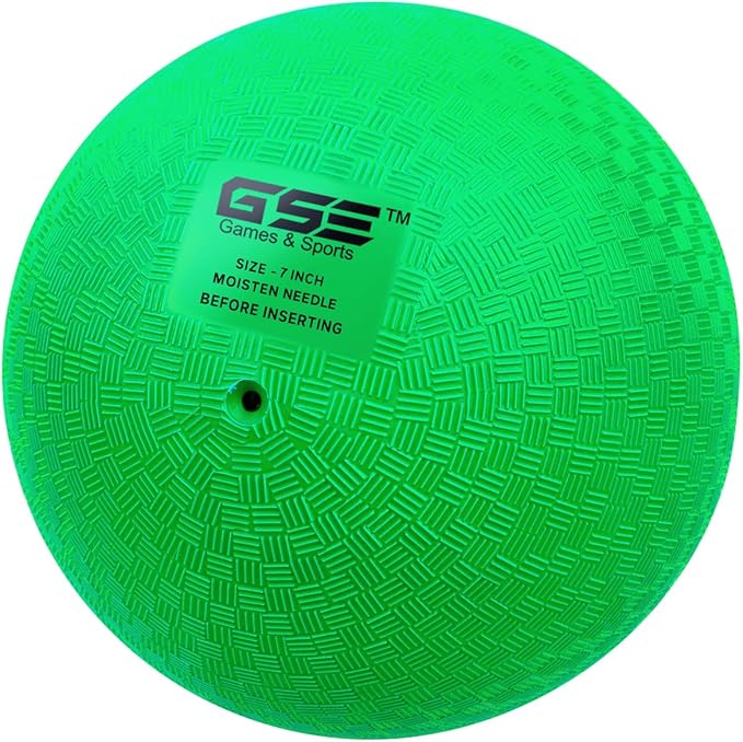 GSE Games & Sports Expert Inflatable Playground Balls, Kickball, Bouncy Dodge Ball, Handball. Great for 4 Square Ball Games, Gym, Yoga Exercises for Kids and Adults (7/8.5/10in, Several Colors Choice)