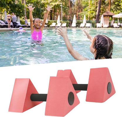 Luqeeg Water Floating Dumbbell, Pool Exercise Equipment, Foam Dumbbells Water Resistance Triangle Dumbbell Sports Aquatic Exercise Dumbbells Set for Swimming, Fitness, Pool, Training