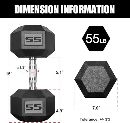 LIONSCOOL Odorless PVC Encased Hex Dumbbells