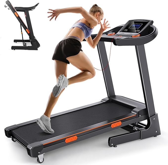 Treadmill for Home, 15% Auto Incline Treadmill, 3.5 HP Folding Treadmill with Wide Belt for Walking and Running, 320 lb Capacity