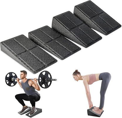 Calf Stretcher Slant Board - 4 Pcs Incline Board for Calf Stretching, Adjustable Light EPP Squat Wedge Block for Foot, Achilles, Knee and Ankle Recovery Calf Stretching Exercise