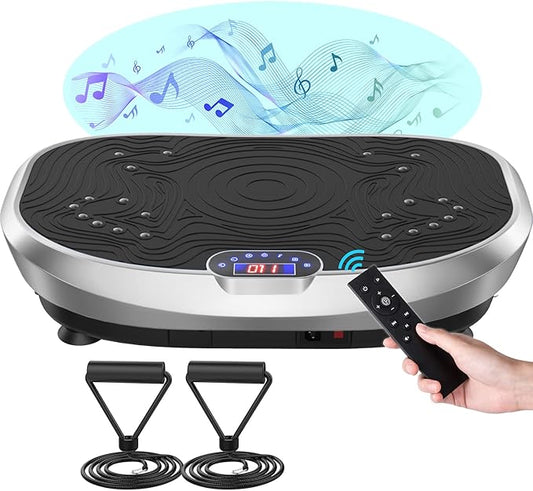 AXV Vibration Plate Exercise Machine Whole Body Workout Power Vibrate Fitness Platform Vibrating Machine Exercise Board for Weight Loss Shaping Toning Wellness Home Gyms Workout