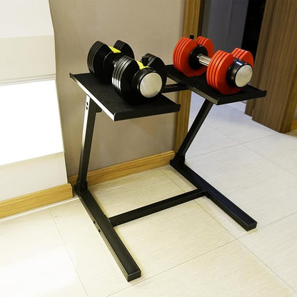 Fitness dumbbell holder, bright black dumbbell holder, dumbbell Fitness Gift, Man/Father gift, suitable for family and gym, fitness equipment storage. Dumbbell storage with non-slip pad. Better protection dumbbells, weight 200LB.