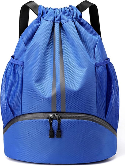 BROTOU Soccer Bags, Football Backpack, Volleyball Bag, Drawstring Soccer Backpack with Ball and Shoe Compartment