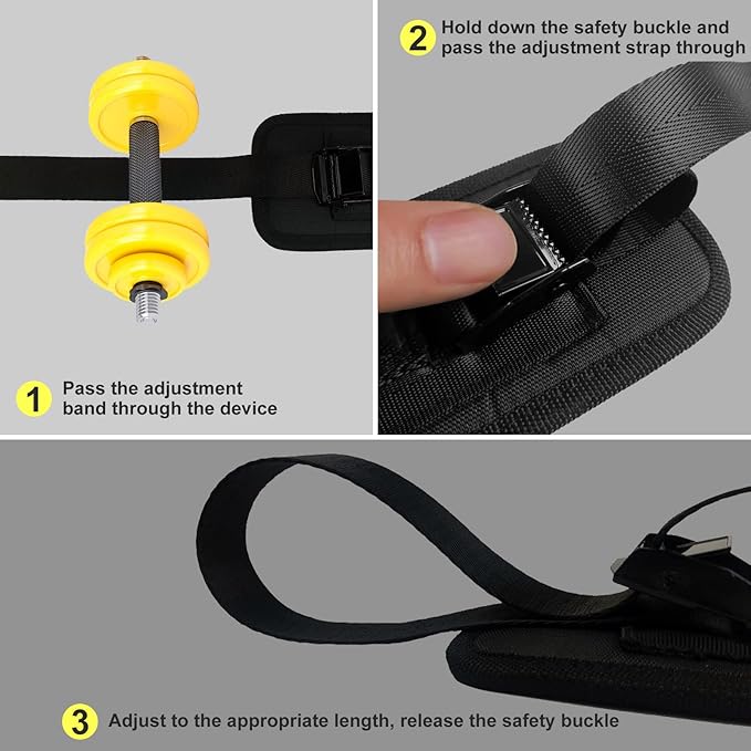 New Upgraded Hip Thrust Fitness Belt for Dumbbells, Portable Slip-Resistant Hip Thrust Band with Adjustable Safety Buckle, Soft Dumbbell Strap Great for Hip Thrusts, Glute Bridges, Squats