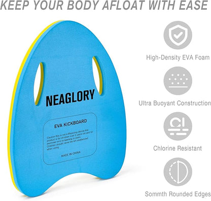 NEAGLORY 5 Pieces Water Aerobics Set Aquatic Exercise Set Pool Fitness Equipment Foam Water Dumbbell, Swim Kickboard, Pull Buoy, Aquatic Swim Belt for Water Exercise