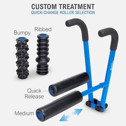 DoubleUP Roller Therapy Kit - Muscle Massager with Lever-Action Pressure Control and Quick-Change Rollers