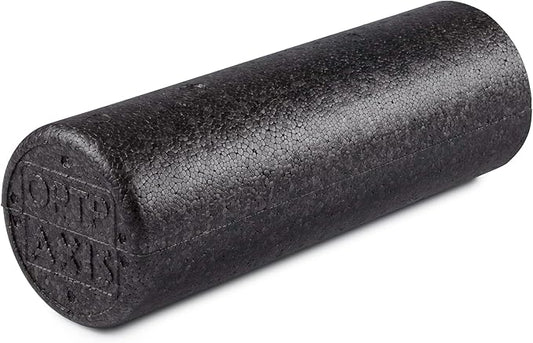 OPTP AXIS Firm Foam Roller, High Density Foam Roller for Sports Training, Pilates, Fitness Exercise and Physical Therapy (Black, 18" X 6" Round)