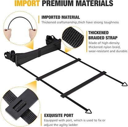 Agility Ladder, Speed Ladder Training Equipment, workout Ladder Adults,12 Rung 20ft Exercise