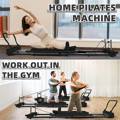 Pilates Reformer Machine Rubber Pilates Bed Exercise Strength 330 lbs