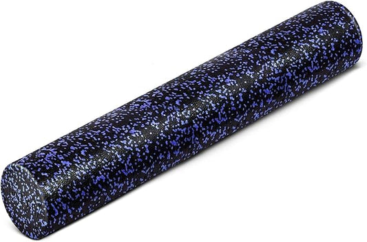 Yes4All High Density Foam Roller for Back, Variety of Sizes & Colors for Yoga, Pilates - Blue Speckled - 36 Inches