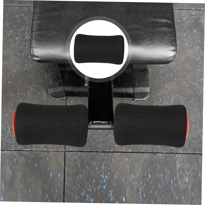 BESPORTBLE Exercise Roller 2pcs Sponge Cover Rolling Foam Roller Gym Exercise Equipment Roller Foam Foot Floor Mat Black Ab Training Accessory Gym Replacement Parts