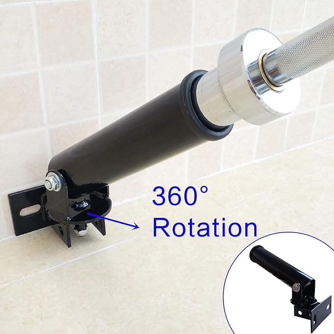 Wall Mount Post Landmine Attachment for Barbell Bar with 360 Degree Rotation, T-bar Row Attachment Landmine Base, Fitness Exercise Equipment Fits 2 Inch Olympic Bars