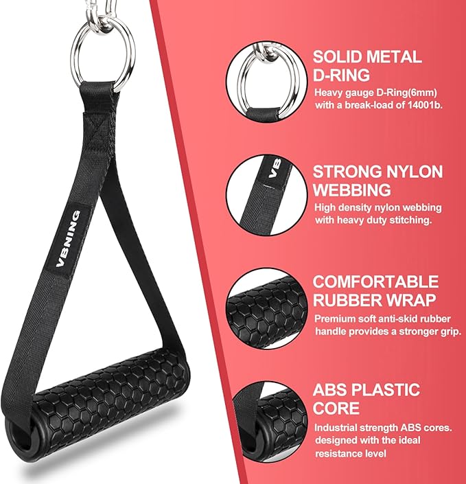 Ankle Straps for Cable Machines and Exercise Handles — Replacement Fitness Equipment for Strength Trainer. Gym Attachments for Leg Extensions, Heavy Duty Working Out Handles Accessories.