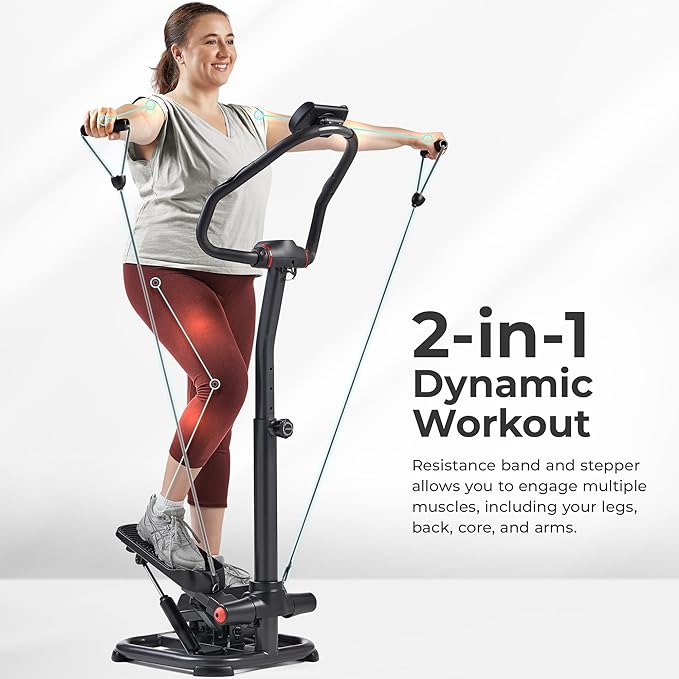 Sunny Health & Fitness 2-in-1 Premium Power Stepper