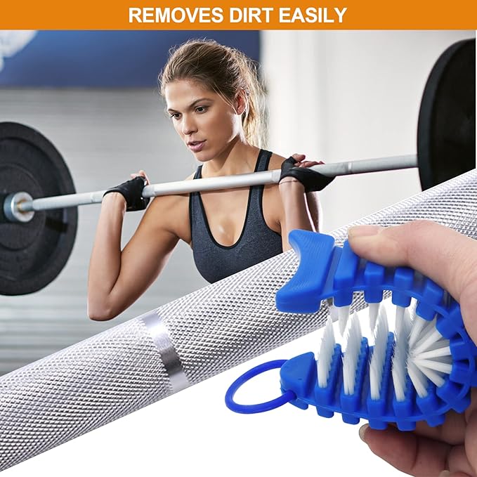 Barbell Brush Barbell Cleaning Kit, Nylon and Wire Barbell Brush for Cleaning Weighted Bars, Cleaning Supplies Stiff Brush for Strength Training Bars, Barbell, Dumbbells, Weight Trays, Exercise Equipment