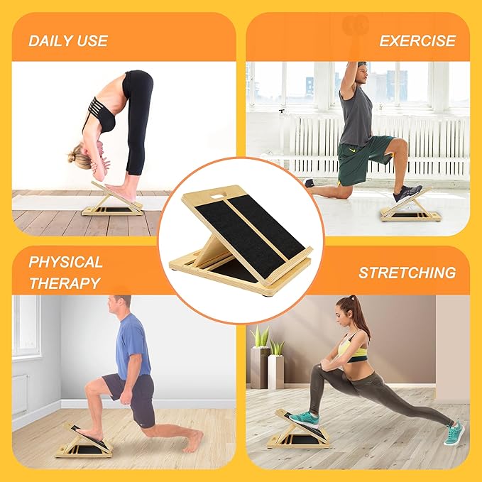 Professional Slant Board, Adjustable Incline Board and Calf Stretcher, Slant Board for Calf Stretching, Calf Stretch Board