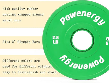 Olympic Change Plates, for Weight Lifting and Strength Training, Fits 2" Barbells