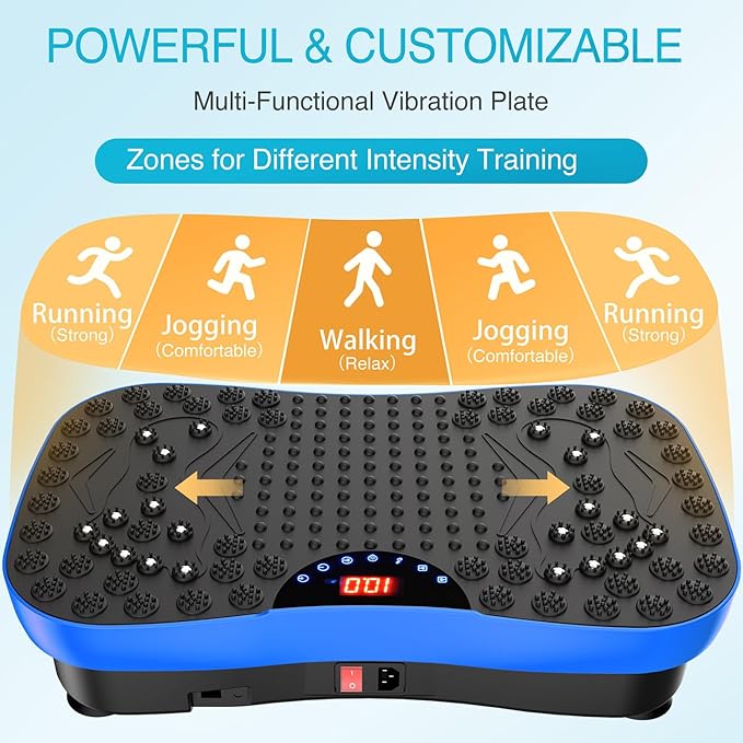 Vibration Plate Exercise Machine Whole Body Workout Vibrate Fitness Platform Lymphatic Drainage Machine for Weight Loss Shaping Toning Wellness Home Gyms Workout for Women Men