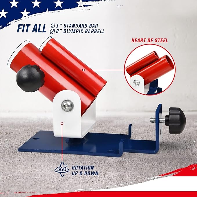 Yes4All T Bar Row Platform, Landmine Attachment for Barbell fits 1” Standard Bar & 2” Olympic Bar, Landmine Handle T Row