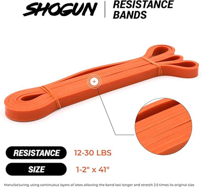 Resistance Bands - Heavy Duty Resistance & Stretch Bands for Exercise. Ideal for Pull-up Assistance, Body Stretching, Power-Lifting, Resistance Training. Shogun Sports Resistance Bands for Working Out